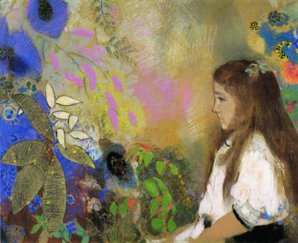 Portrait Of Yseult Fayet by Odilon Redon