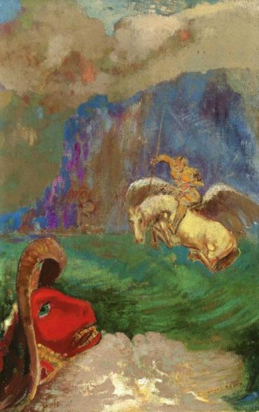 Roger And Anelica by Odilon Redon