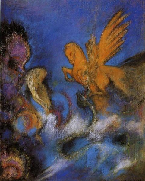 Roger And Angelica by Odilon Redon