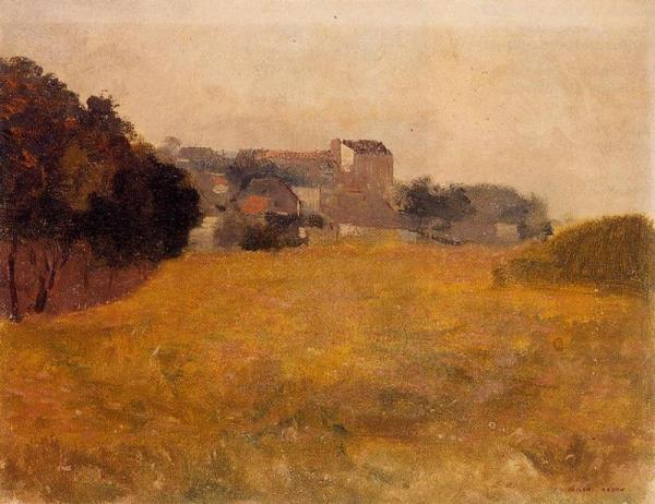 Small Village In The Medoc by Odilon Redon