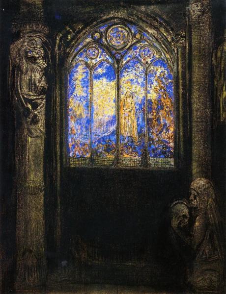 Stained Glass Window by Odilon Redon