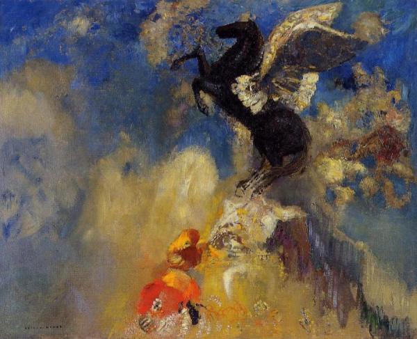 The Black Pegasus by Odilon Redon