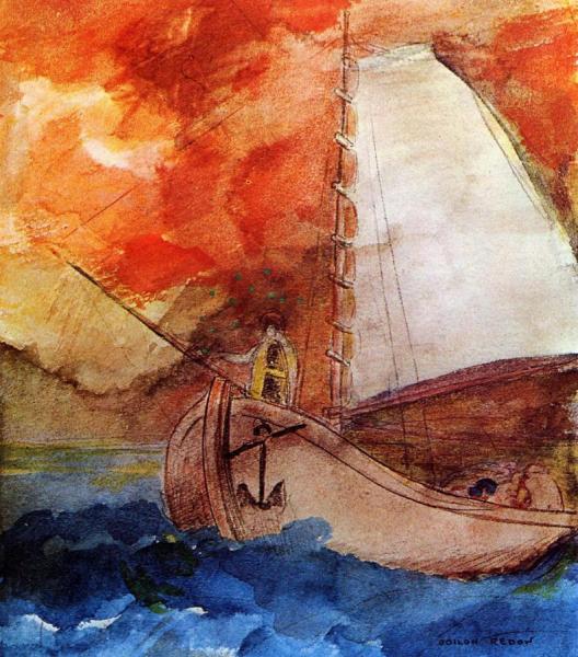 The Boat by Odilon Redon