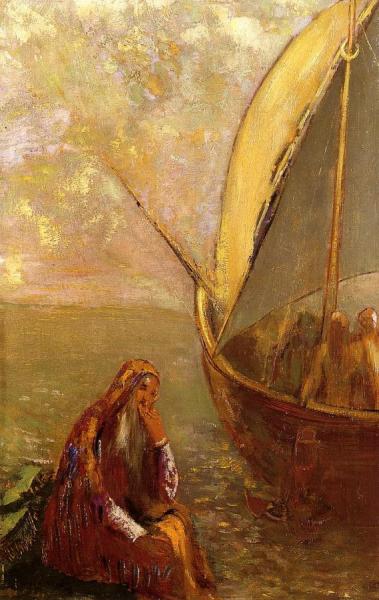 The Departure by Odilon Redon