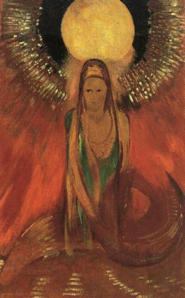 The Flame by Odilon Redon