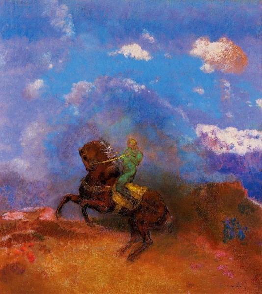The Green Horseman by Odilon Redon