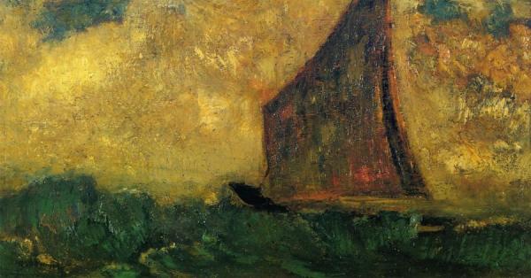 The Mysterious Boat by Odilon Redon
