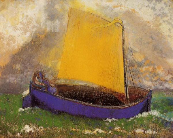 The Mysterious Boat by Odilon Redon