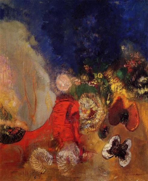 The Red Sphinx by Odilon Redon Oil Painting Reproductions