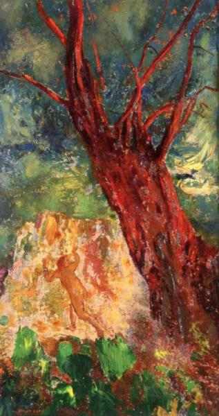 The Red Tree by Odilon Redon