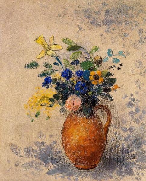Vase Of Flowers by Odilon Redon