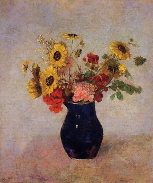 Vase Of Flowers by Odilon Redon