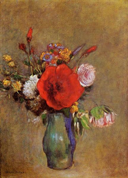 Vase Of Flowers by Odilon Redon