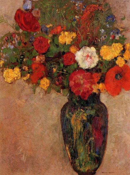 Vase Of Flowers by Odilon Redon Oil Painting Reproductions