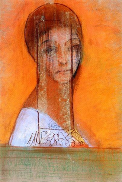 Veiled Woman by Odilon Redon