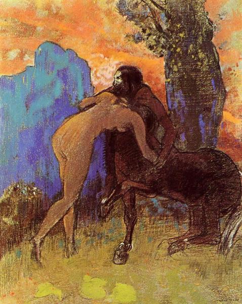 Woman And Centaur by Odilon Redon