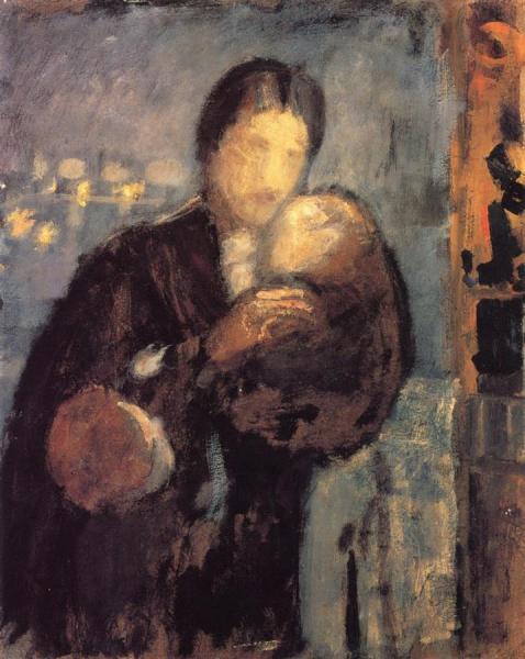 Woman And Child by Odilon Redon
