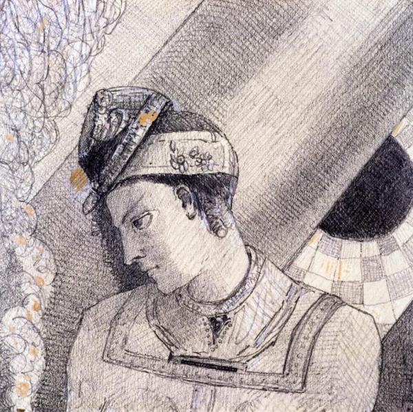 Woman In Profile by Odilon Redon