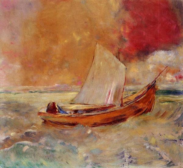 Yellow Boat by Odilon Redon