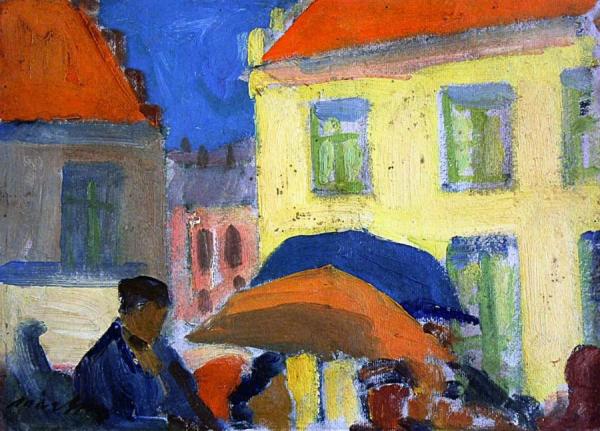 Landscape (bruges?) by Odon Márffy Oil Painting Reproductions