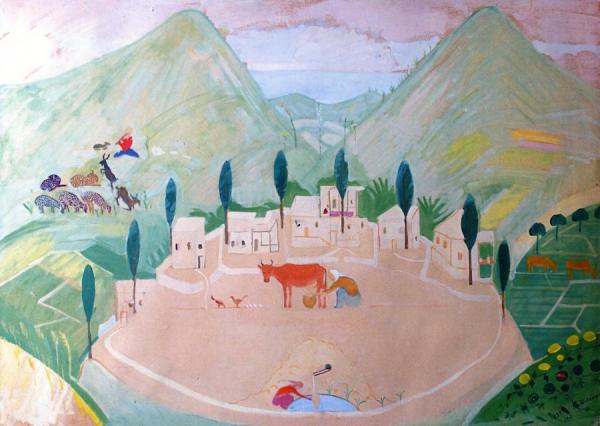 Village, Winter by Oganes Karapetovoch Tatevosian