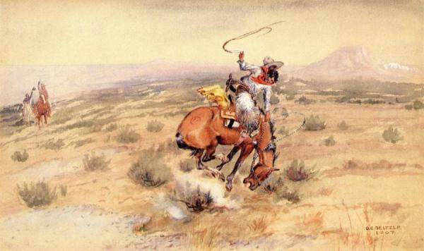 Olaf Carl Seltzer Bronco On A Frosty Morning