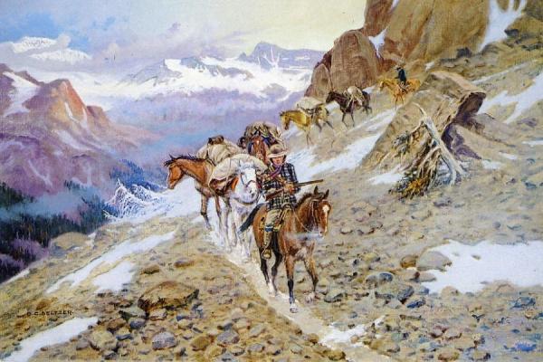 On The Trail by Olaf Carl Seltzer Oil Painting Reproductions