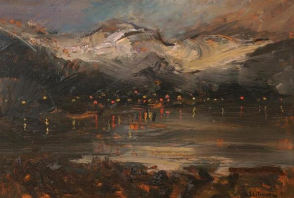 View Of A City (utsikt Til En By) by Olav Strømme