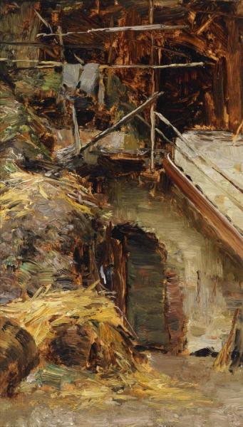 Olga Wisinger-florian Studie Zu Einem Stallinterieur