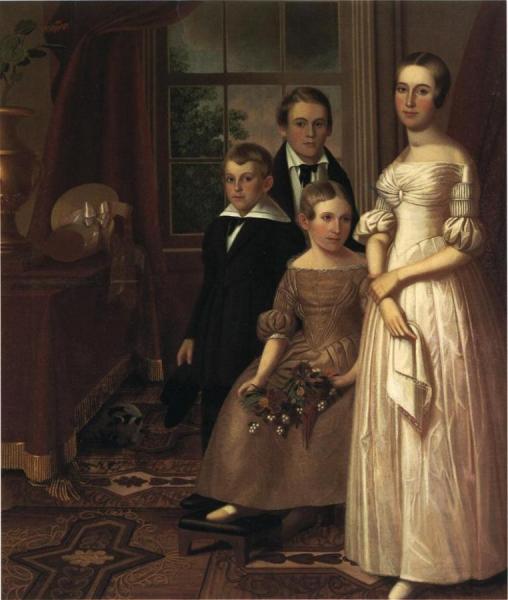 Portrait Of Four Youngest Children Of William Rankin by Oliver Tarbell Eddy
