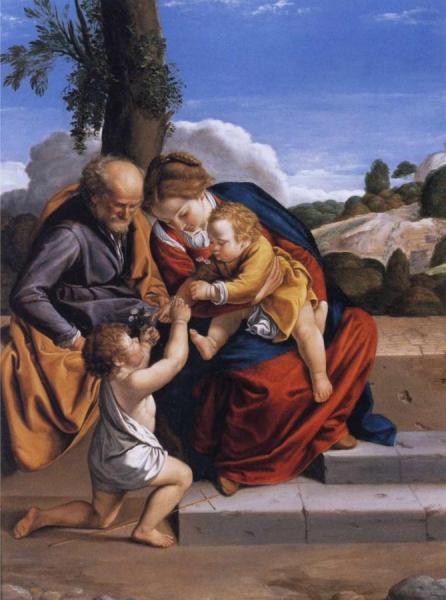 Orazio Gentileschi Holy Family With The Infant Saint John The Baptist