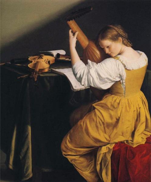 Orazio Gentileschi The Lute Player