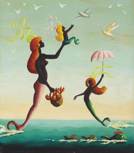 Flying Fish by Orville Bulman Oil Painting Reproductions