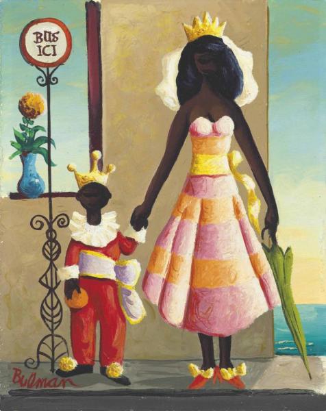La Reine Et Son Fils by Orville Bulman Oil Painting Reproductions