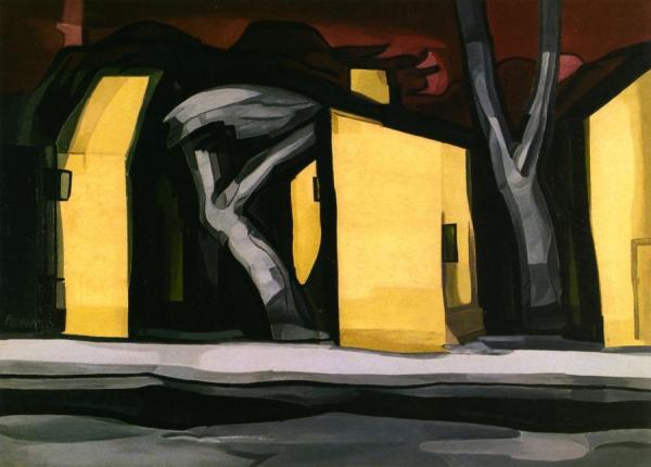 A Situation In Yellow by Oscar Bluemner