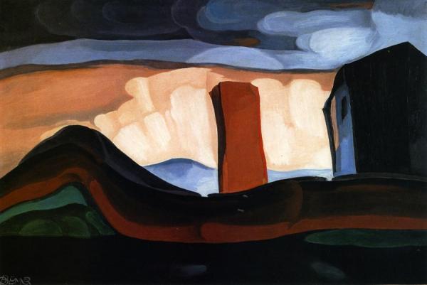 Dawn, A Canal by Oscar Bluemner