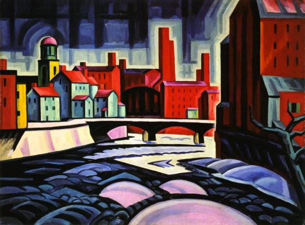 Expression Of A Silktown, New Jersey(paterson Centre) by Oscar Bluemner Oil Painting Reproductions