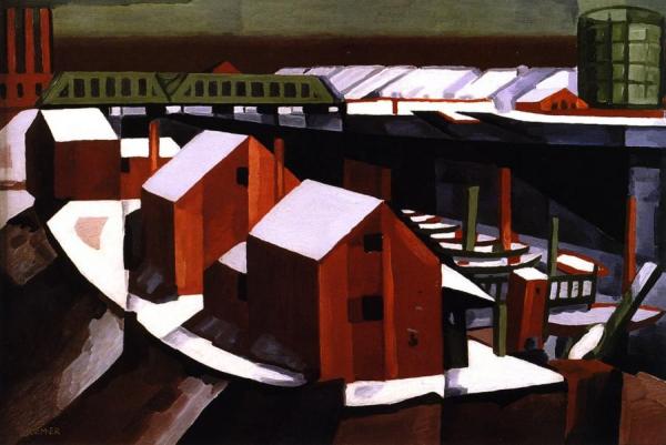 Hackensack River by Oscar Bluemner