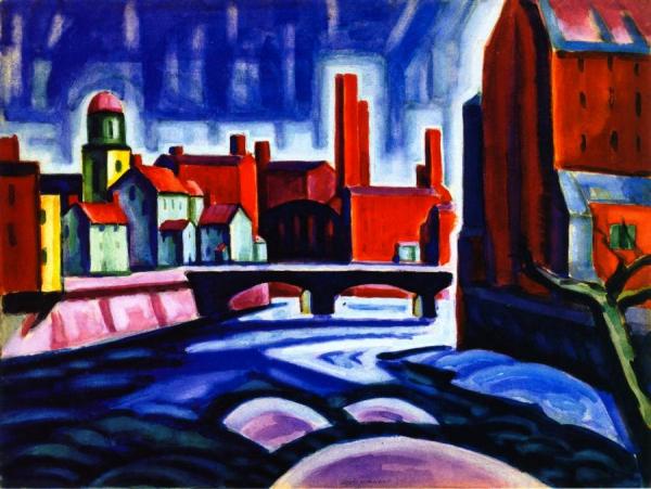 Impression Of A Silktown, New Jersey (patterson Centre) by Oscar Bluemner