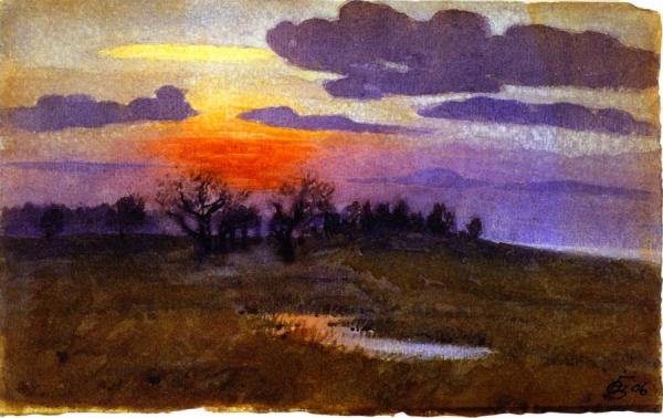 Landscape, Sunset by Oscar Bluemner