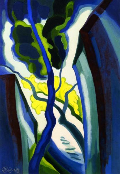 Moonlight On A Creek by Oscar Bluemner