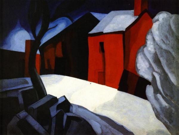 Night And Snow by Oscar Bluemner