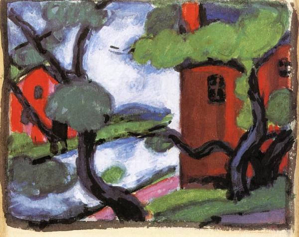 Passaic Avenue Bridge, North Bloomfield by Oscar Bluemner