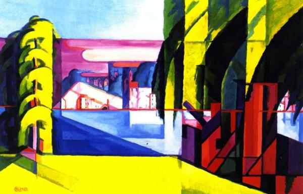 Perth Amboy (tottenville) by Oscar Bluemner