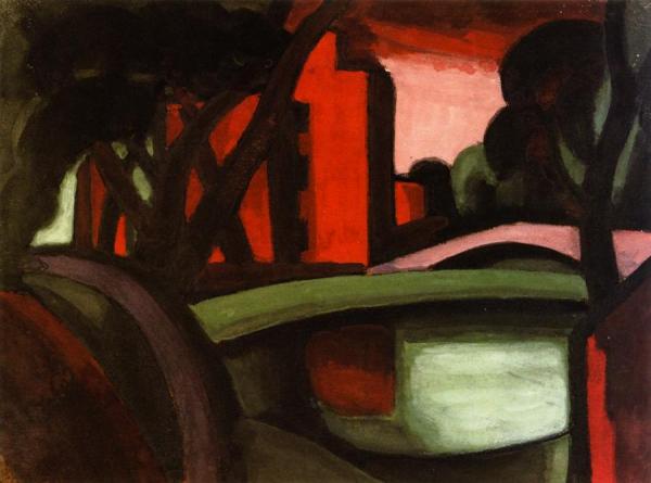Port At James Street, Bloomfield by Oscar Bluemner