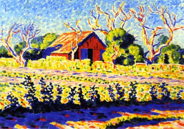 Red Barn by Oscar Bluemner