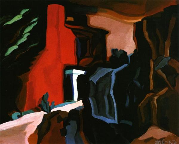 Red, Night Thoughts by Oscar Bluemner