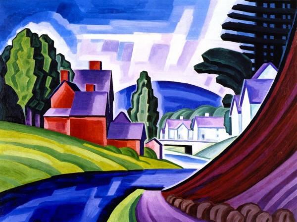 Space Motive - A New Jersey Valley (wharton) by Oscar Bluemner Oil Painting Reproductions