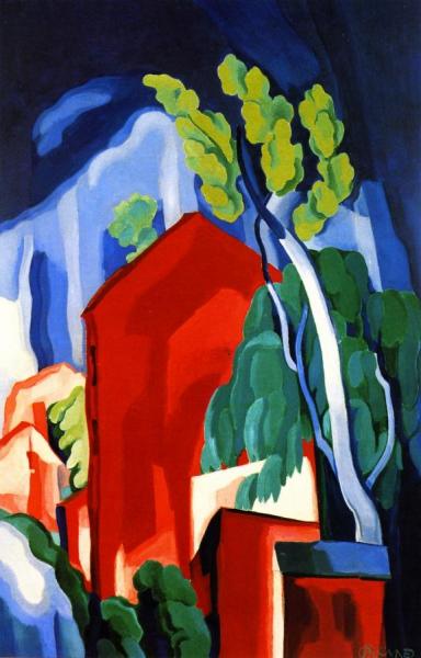 Walking Along A New Jersey Canal by Oscar Bluemner