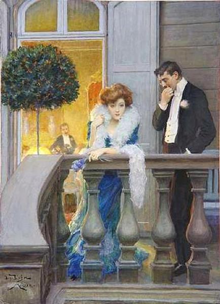 On The Balcony by Oscar Bluhm